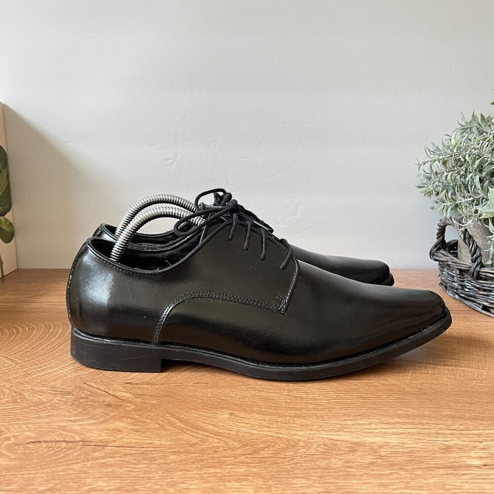 Joseph Abound Men's Black Leather Wingtip Lace-Up Oxford Dress Shoes Size 10